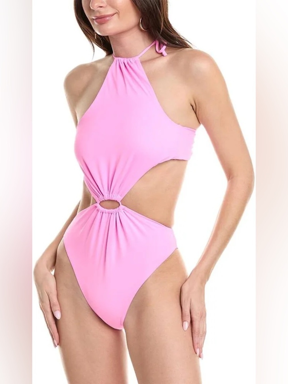 Agua Bendita Bloom Ross Pink One Piece New